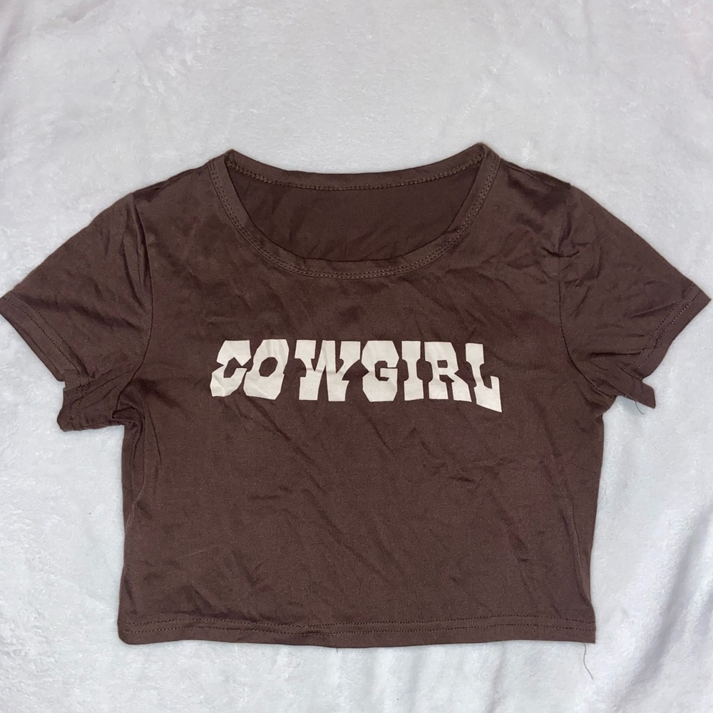 Cropped Cowgirl shirt Size S